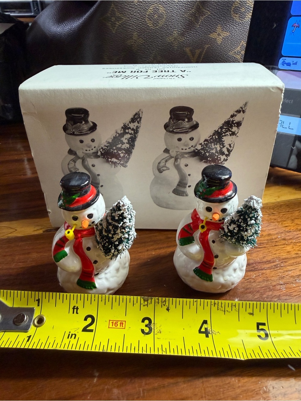 Department 56 snow village a tree for me  Red and Green Accents
